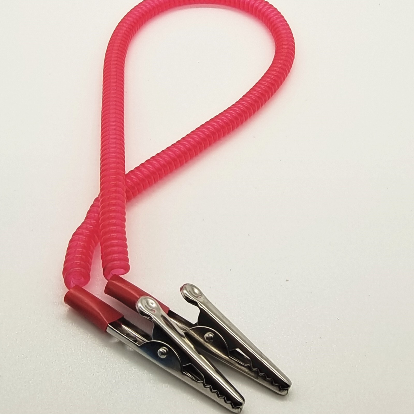 50 PCS Dental Patient Bib Clips Chains Napkin Holder Flexible Coil Plastic Chain