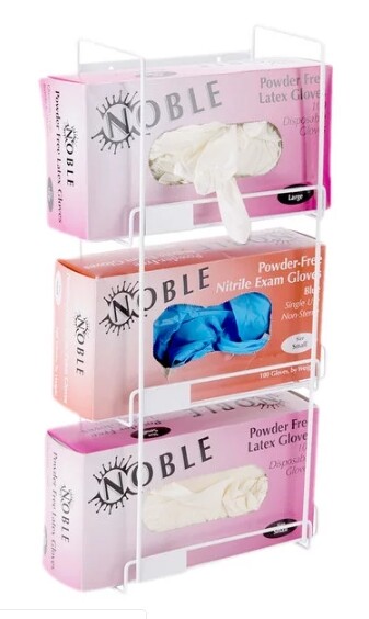 3 Sizes Wire Glove Box Holder Wall-Mount Saves Counter Space White Coated