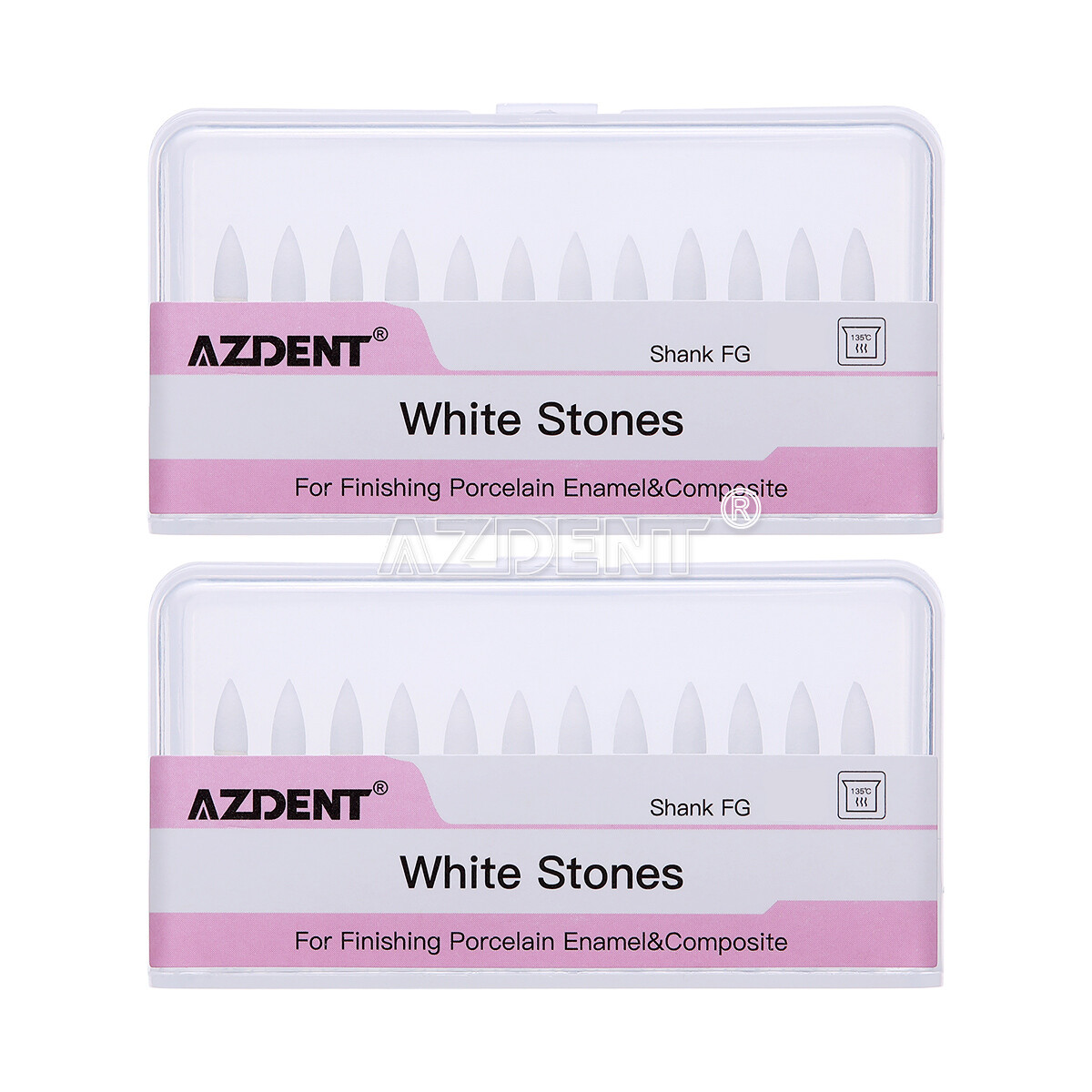 Dental Mounted White Polishing Stones Flame shape FG bur Arkansas Stone Points