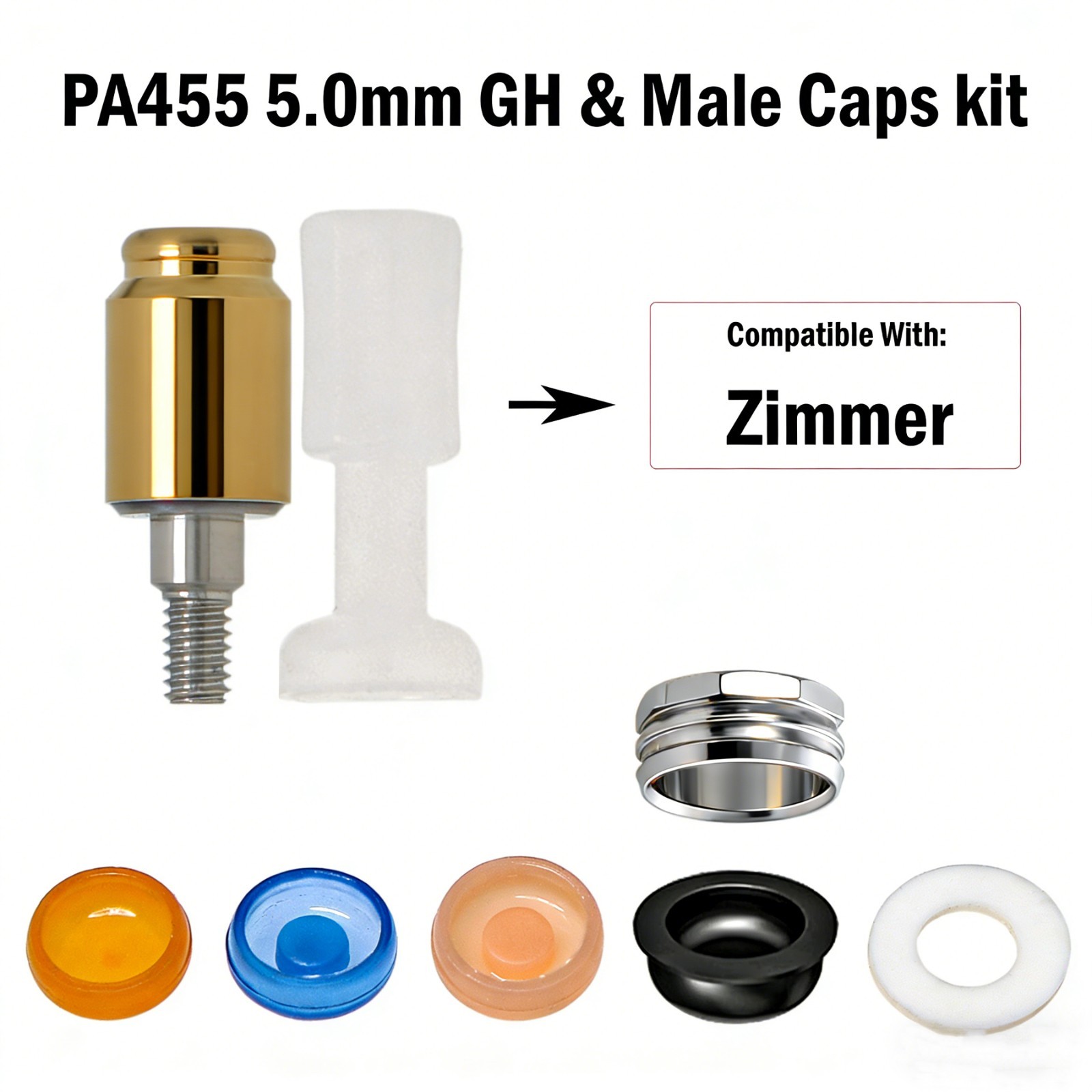 US Dental Zest Locator Abutment for Zimmer Screw-vent 4.5 Internal-Hex Platform