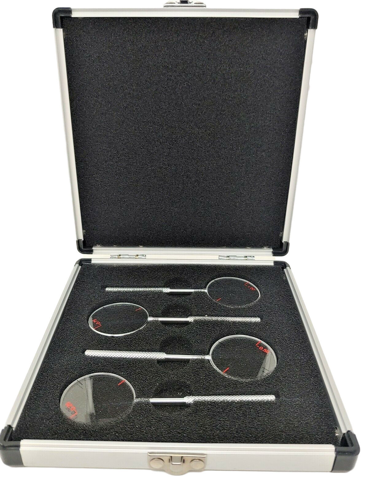 0.25/0.50/0.75/1.00 Optometry Trial Jackson Cross Cylinder Diopters Lens /w Case