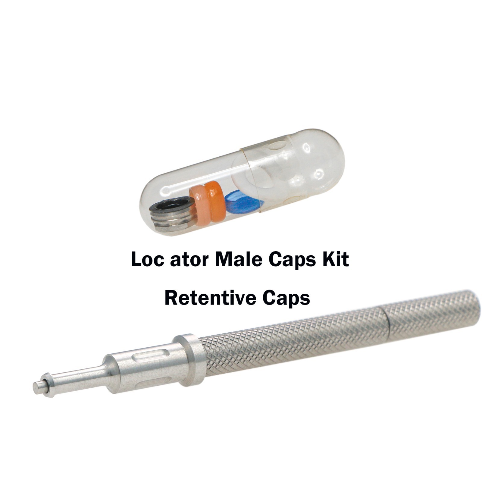 Dental Overdenture Implant Locator Abutment Retention Caps Male Cap Inserts Set