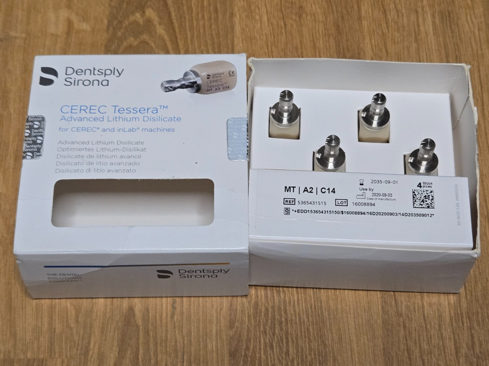 CEREC Dentsply Sirona Tessera – MT A2 / C14 – 4 Milling Blocks