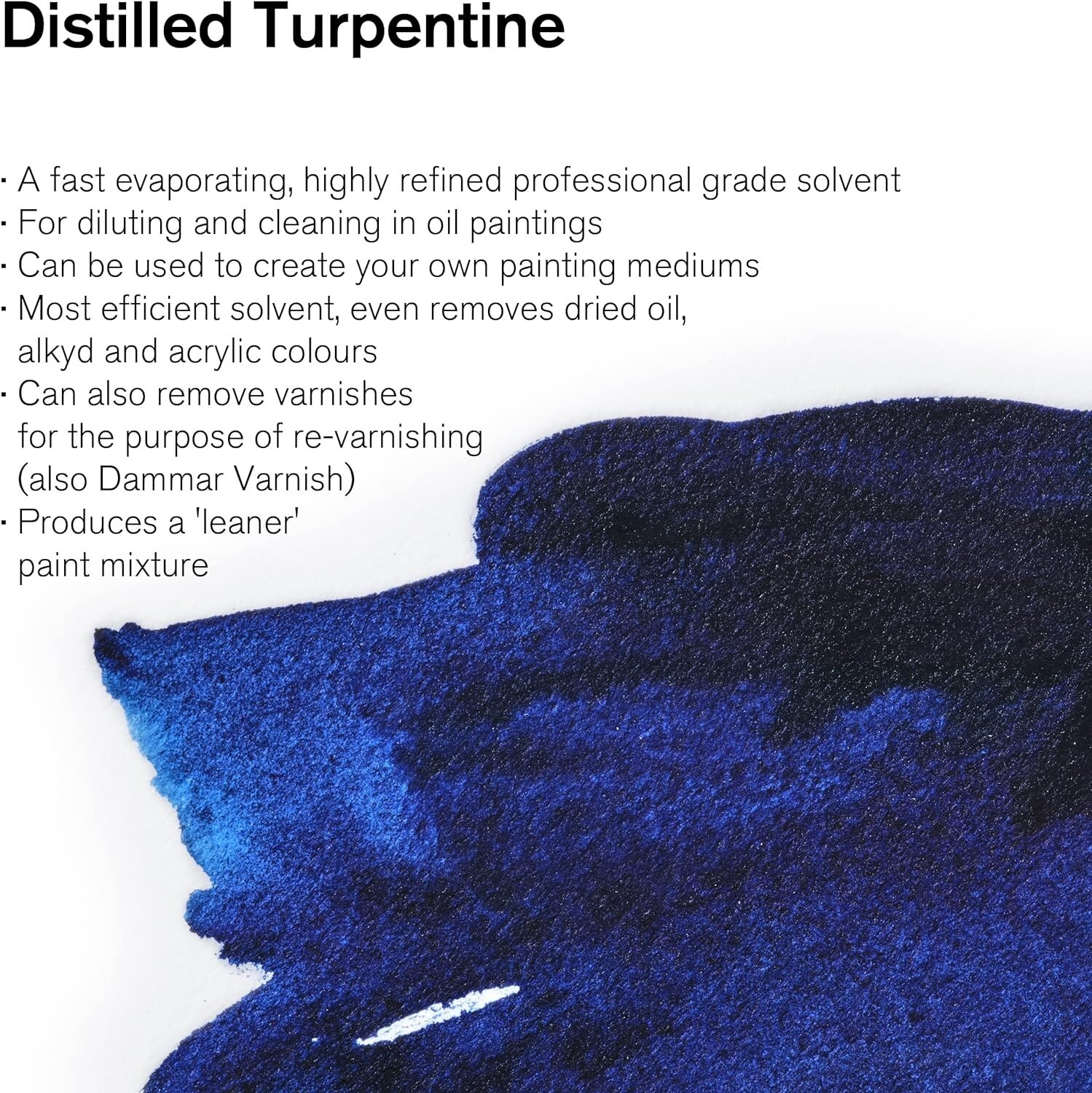 8.4oz Distilled Turpentine – High-Quality Oil Paint Cleaner for Indoor & Outdoor