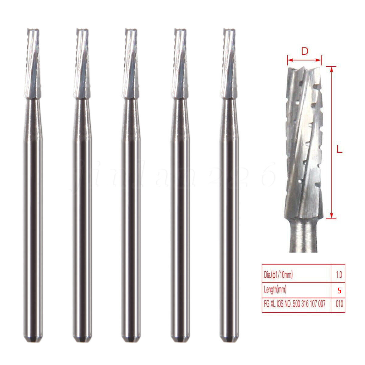 Burr Dental Surgical Burs 557L Long 25mm Carbide Bur High Speed FG SURG FGOS SL