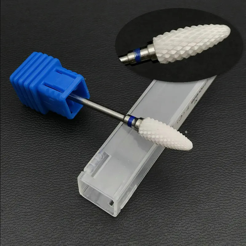 5pc Dental Lab Zirconia Ceramic Burs Bullet Shape 3/32 HP Shank Polisher Drills