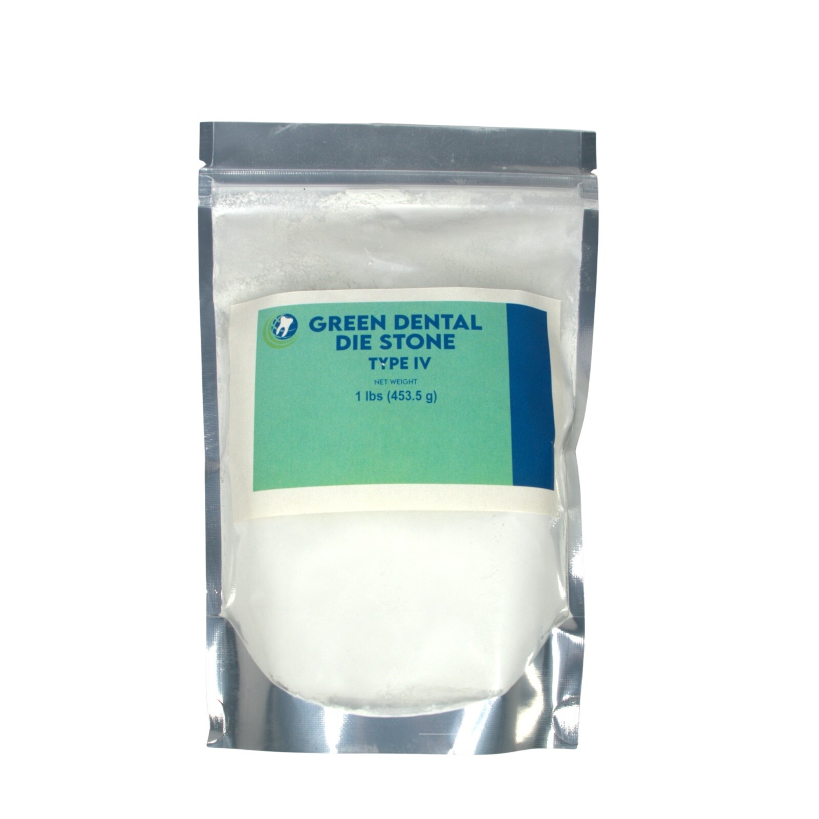 DENTAL LAB GYPSUM DIE STONE TYPE IV GREEN ALL PURPOSE STRONG COMPOUND 1 Lb.