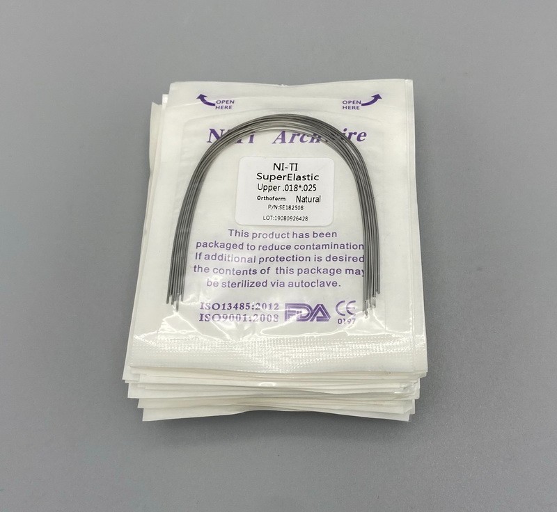 Dental Orthodontic Arch Wire Super Elastic Niti Round Rectangular Natural Form