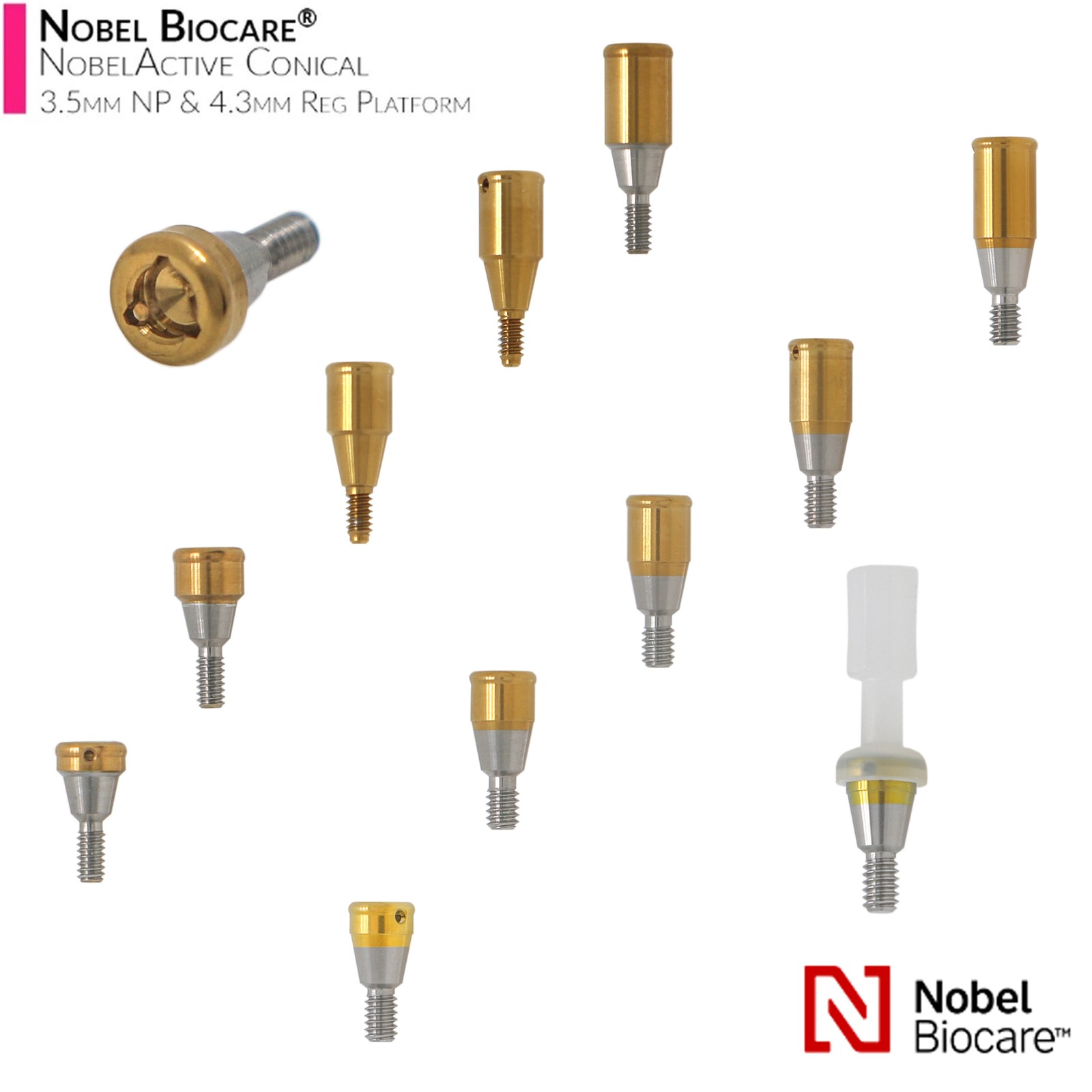 Overdenture Tapered Locator Abutment For Hiossen Nobel ITI Zimmer MIS Titanium