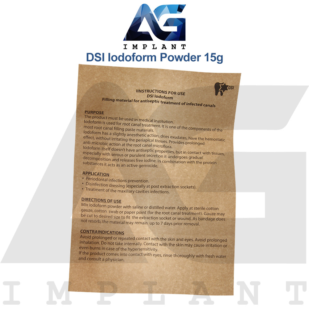 I0dof0rm Powder 15g Effective Infected Canals Treatment Dental Endo Light Yellow
