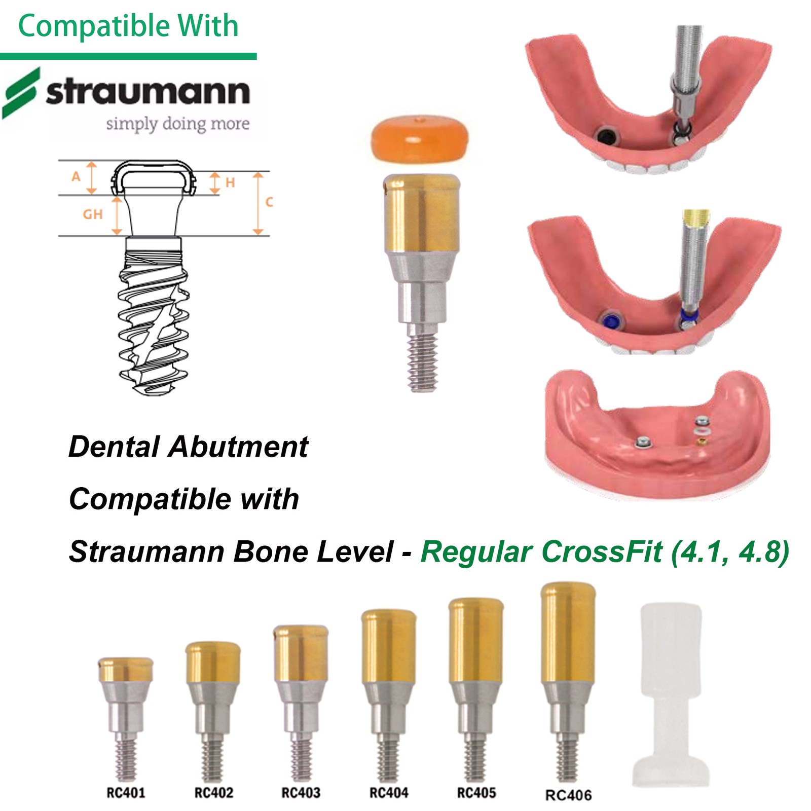 Overdenture Tapered Locator Abutment For Hiossen Nobel ITI Zimmer MIS Titanium