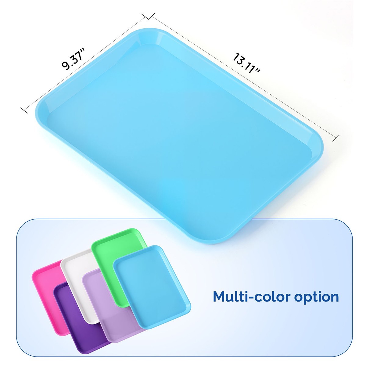Dental Autoclavable Plastic Instrument Set Up Flat Tray /Divided Tray Size B