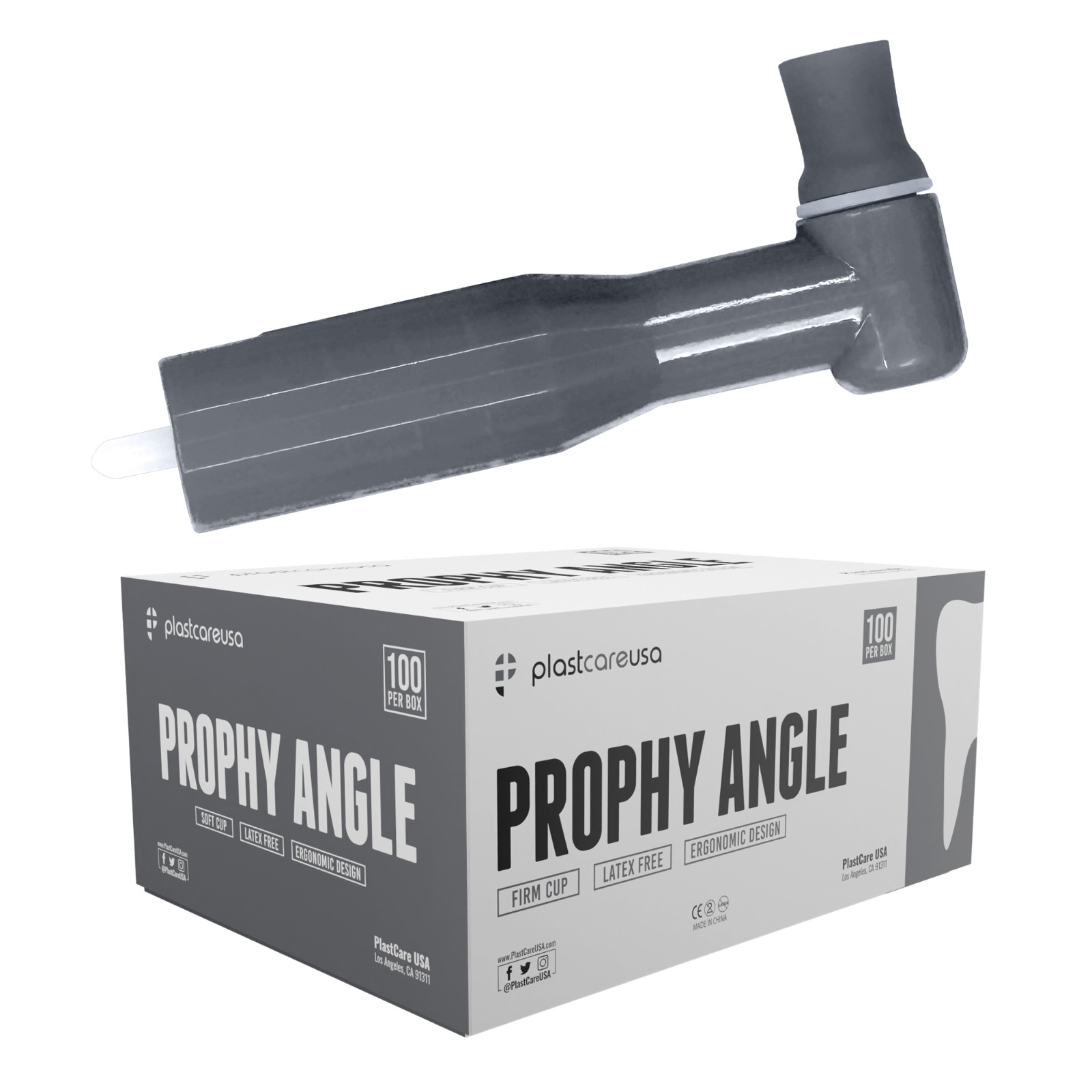 500 Dental Prophy Angles Firm Cup, Disposable & Latex Free, (5 Box of 100)