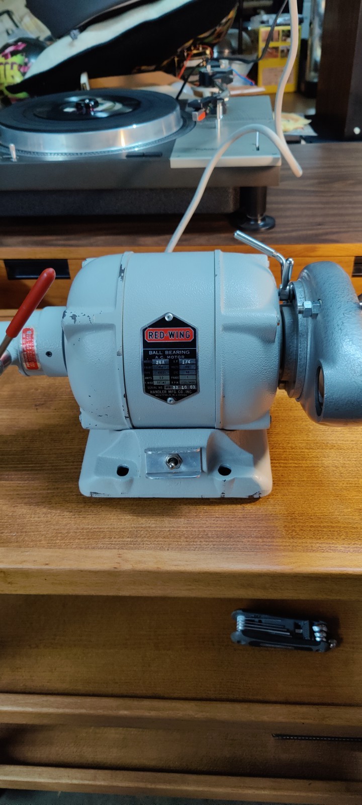 WELLS Red Wing Lathe Dental Chrome Gold Finishing Machine Alloy Grinder
