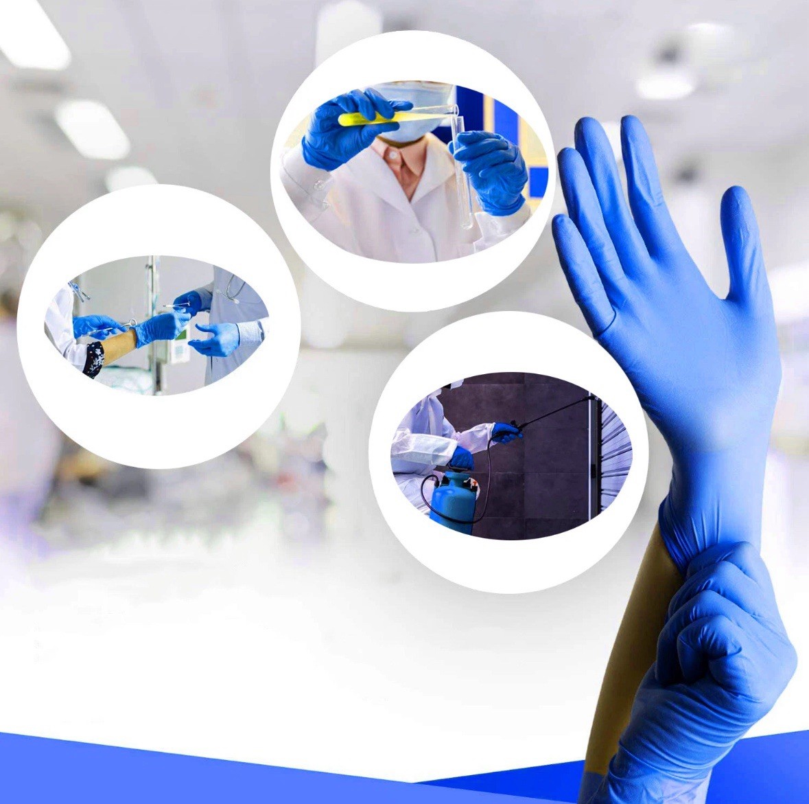 Latex Gloves Synmax Vinyl Exam Gloves Medium Powder & Latex Free 10 Boxes 1 case