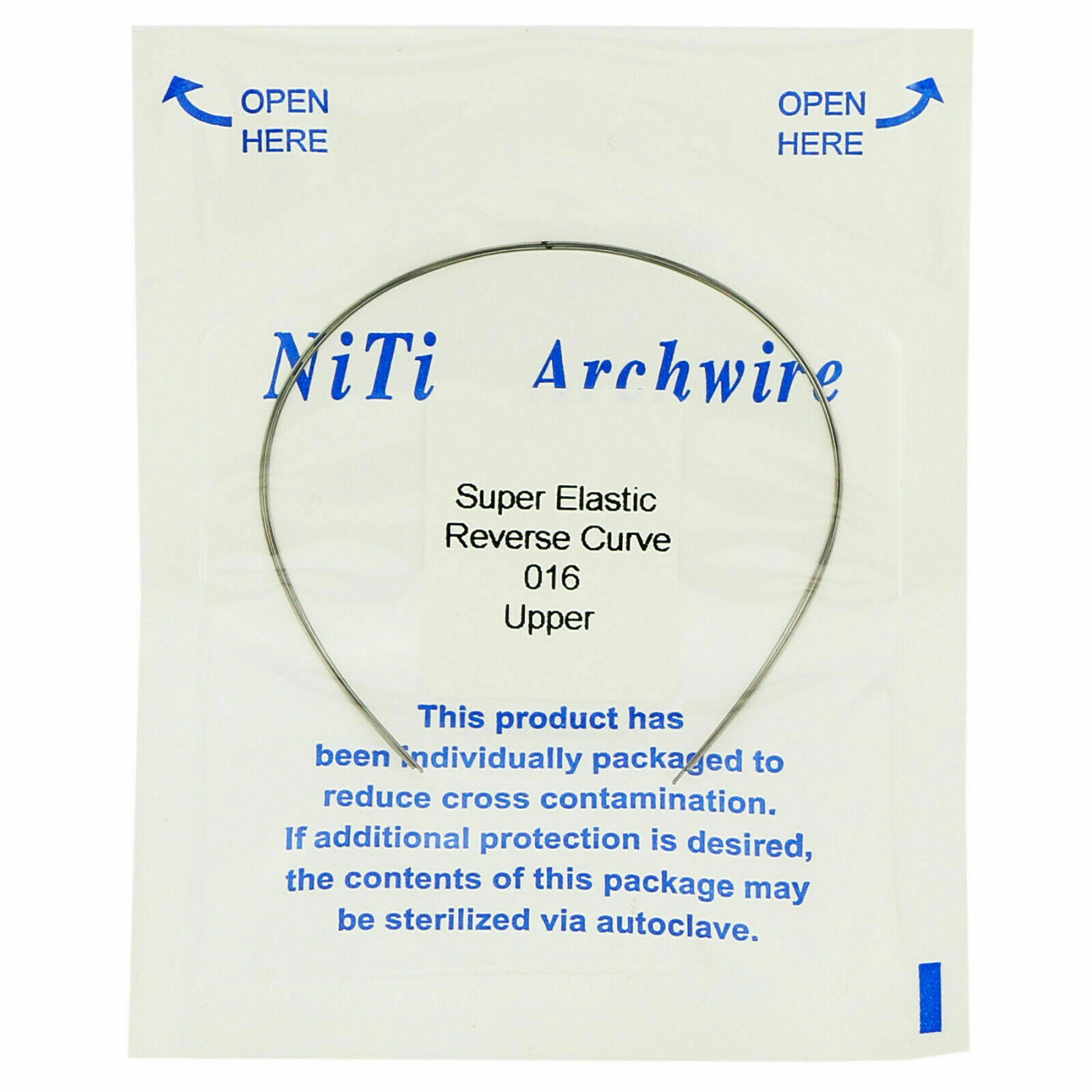 Dental Orthodontic Niti Arch Wire Reverse Curve Round Upper/Lower 012-020