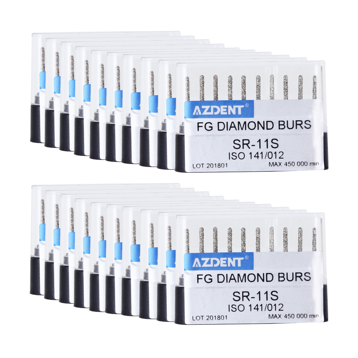 100pcs Dental Super Coarse Diamond FG Burs for High Speed Handpiece AZDENT