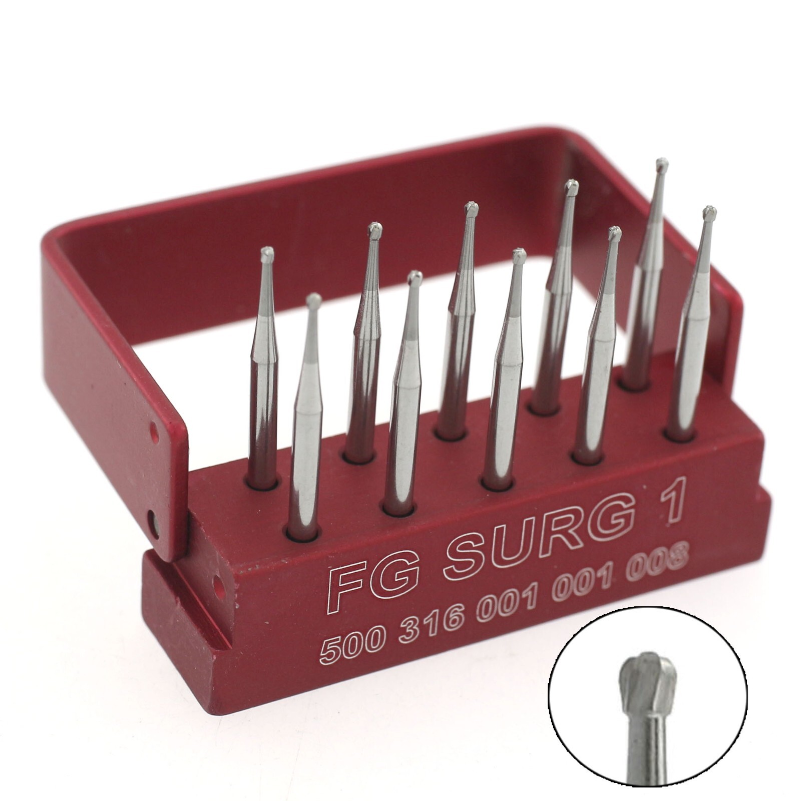 Wave Dental Surgical Bur Tungsten Carbide Long Shank 25mm Round FG SURG 1-8