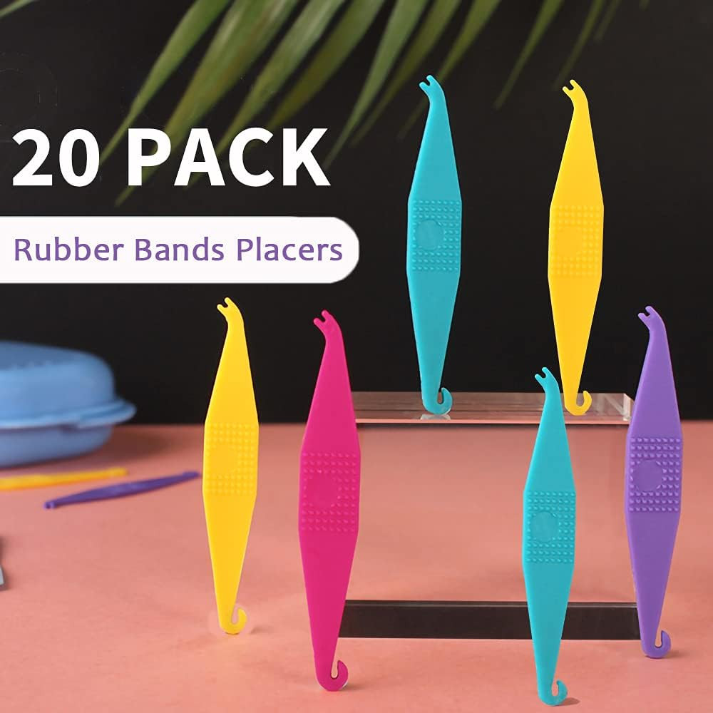 20 Pack Braces Rubber Band Tool Dental Elastic Rubber Bands Placers for Braces D