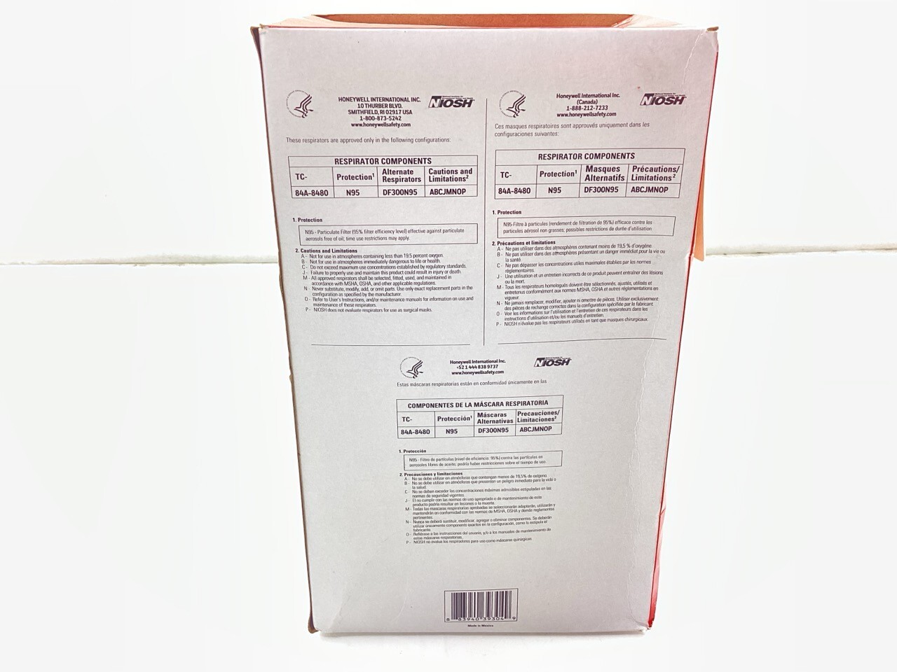 Honeywell DF300 N95 Flatfold Disposable Respirator- Box of 50 – White