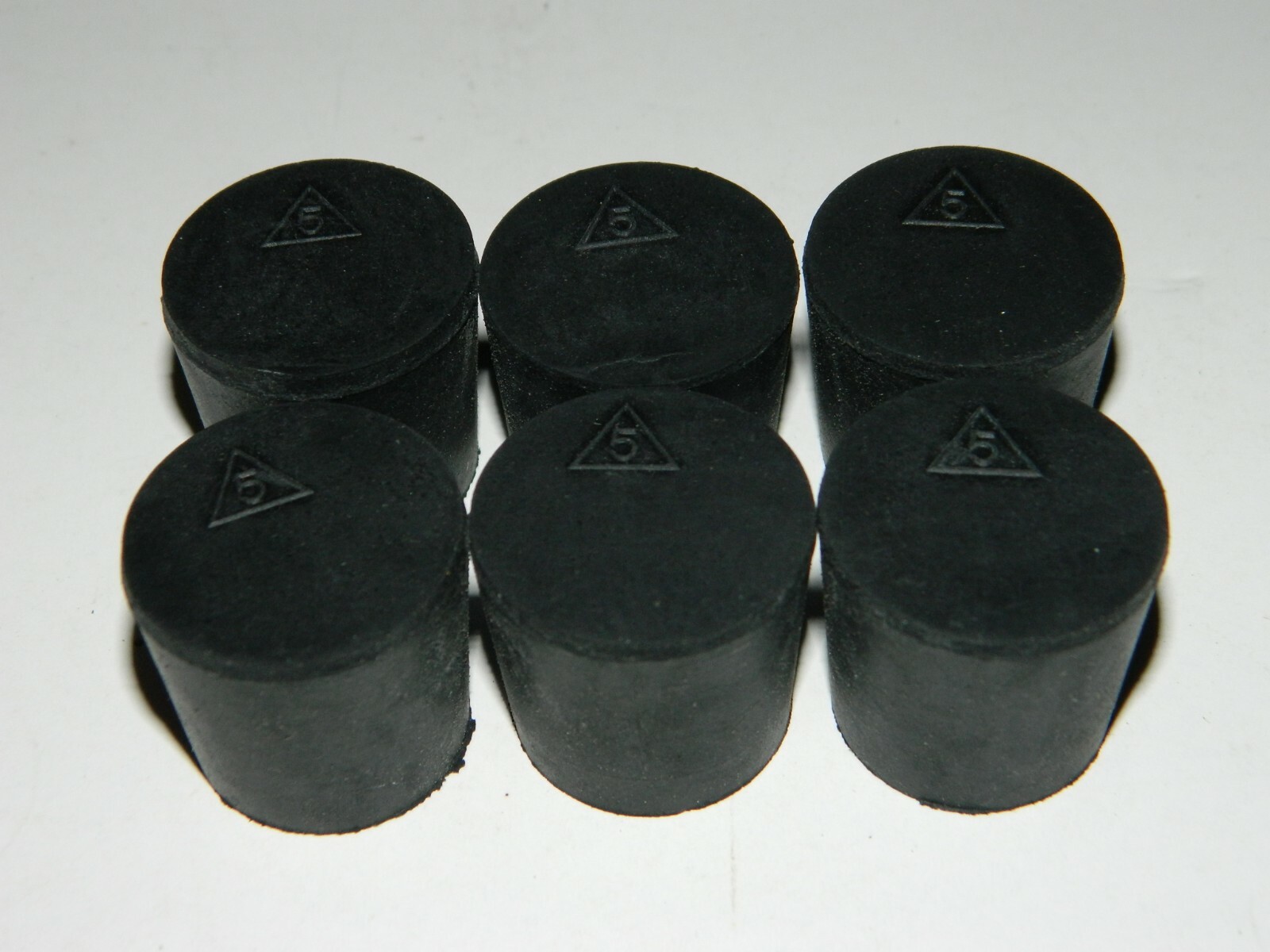 New Lot of 6 Solid Rubber Stoppers Size # 5 – Thomas Scientific – Fast Free Ship