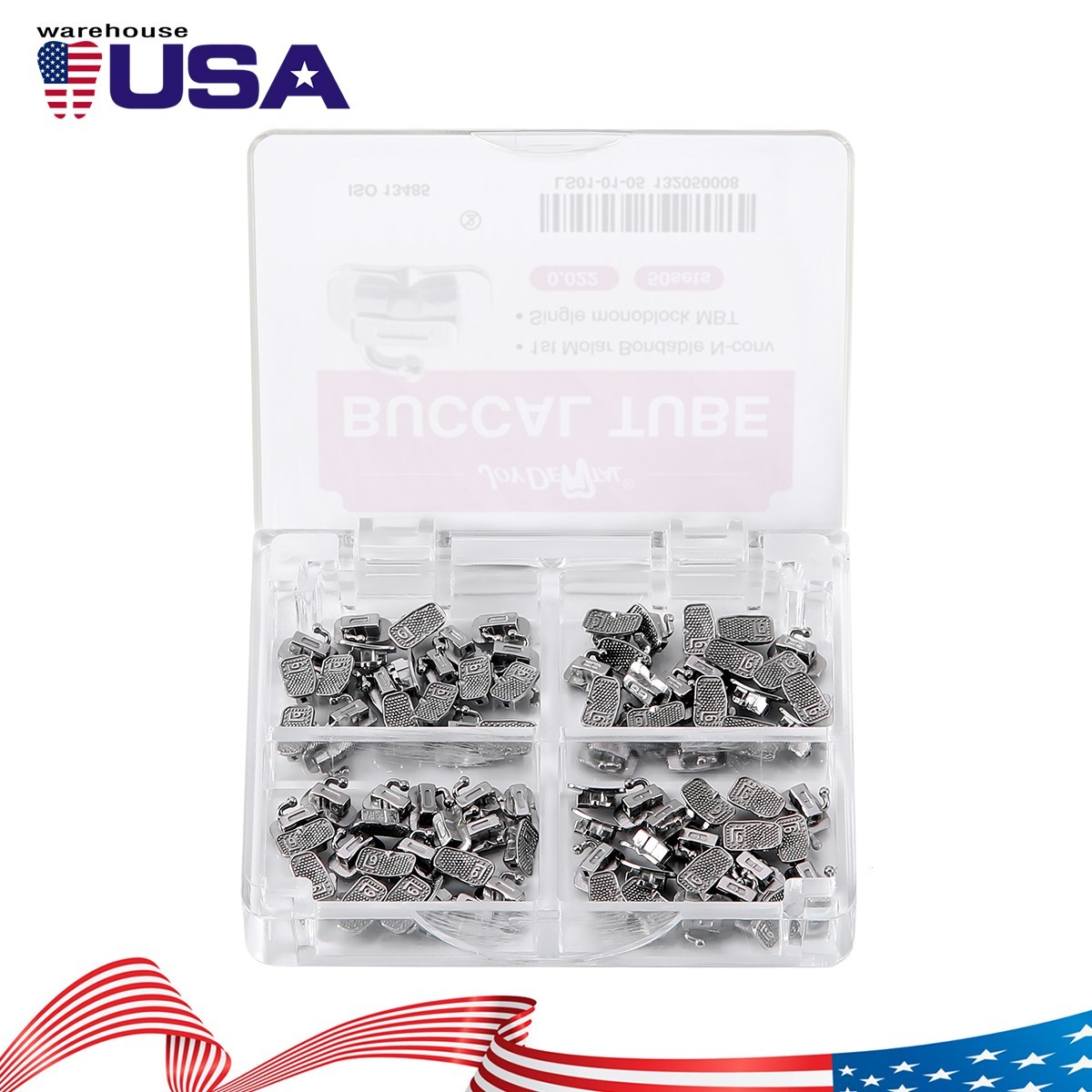 50 set Dental Orthodontic 1st Molar MBT 0.022 Buccal Tubes Bondable Monoblock