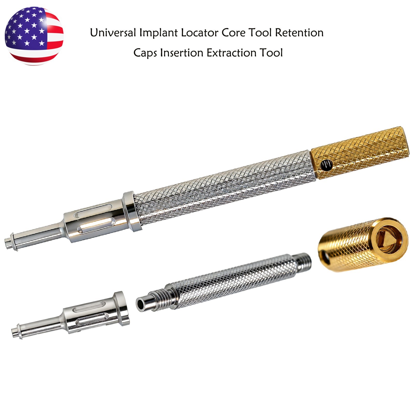 Dental Overdenture Implant Locator Abutment Retention Caps Male Cap Inserts Set