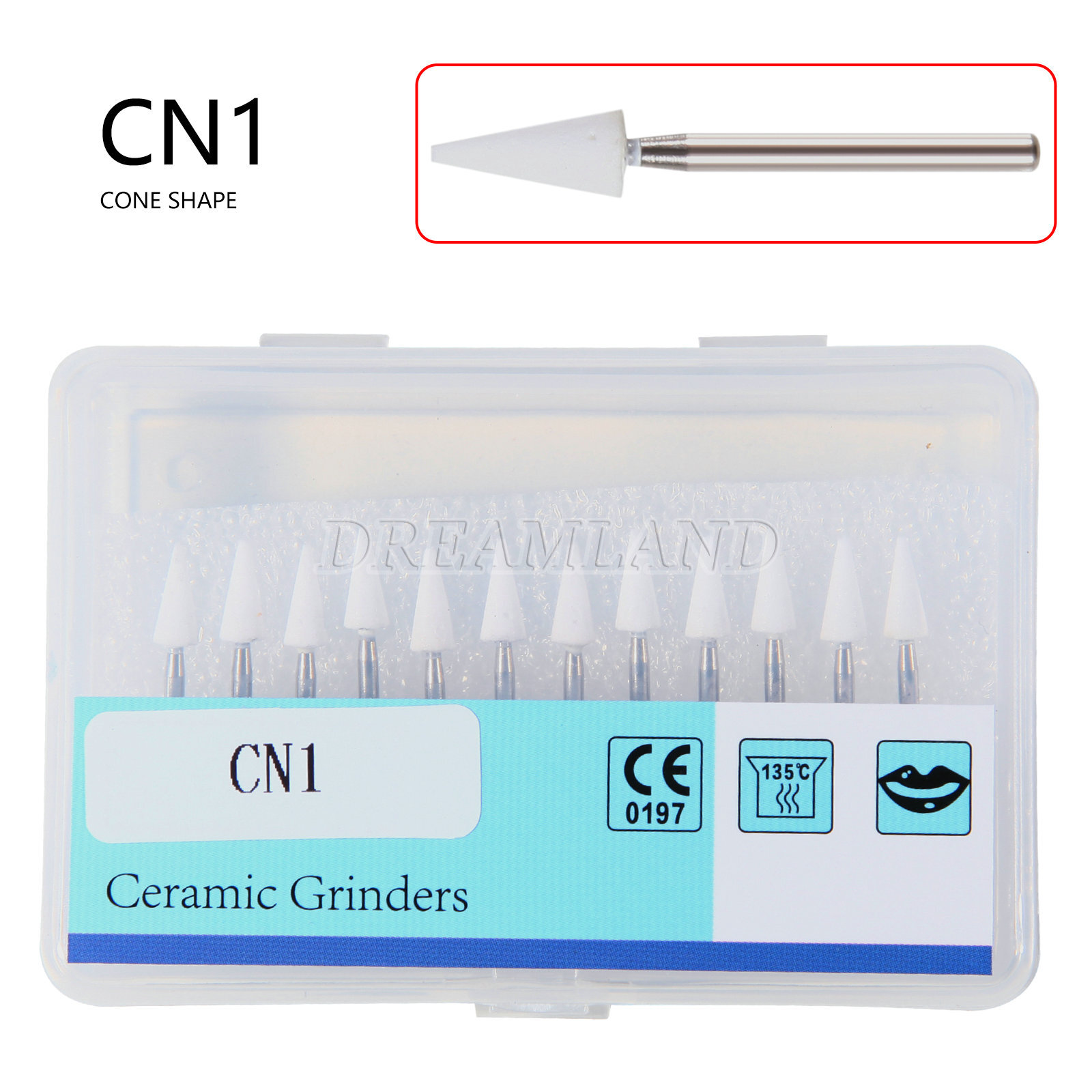 12Pcs Dental Green Stone Polishing FG Burs Kit Aluminum Oxide For High Speed