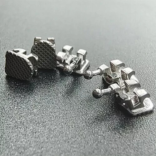1-200 Sets Dental Orthodontic Metal Brackets Mini Roth 022 345 hooks Mesh Base