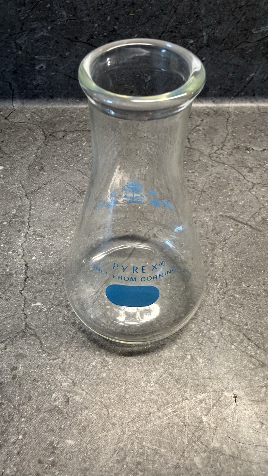 Rare 1977 Corning Centennial Pyrex Butterfly Gold Blue Small Lab Beaker