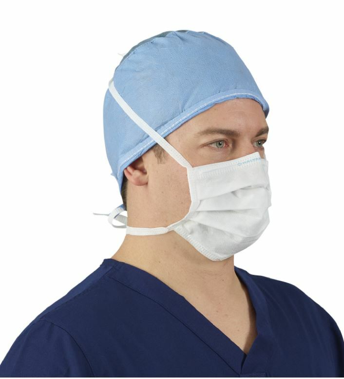 *50-Pieces* Halyard FluidShield ASTM Level 1 Surgical Face Mask White 41805