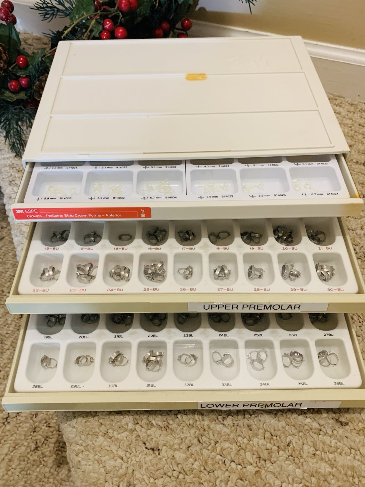 Lot of 12, 3M Unitek Victory Series Bands ESPE Dental Molars Trays Discs Crowns