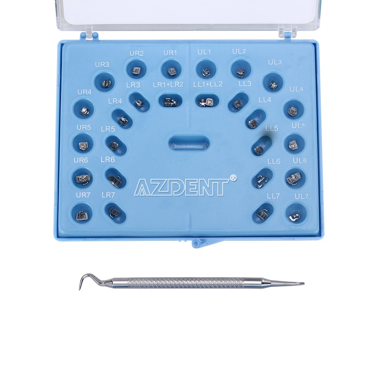 AZDENT Dental Orthodontic Metal Self-Ligating Brackets Roth 0.022″ 345 hooks