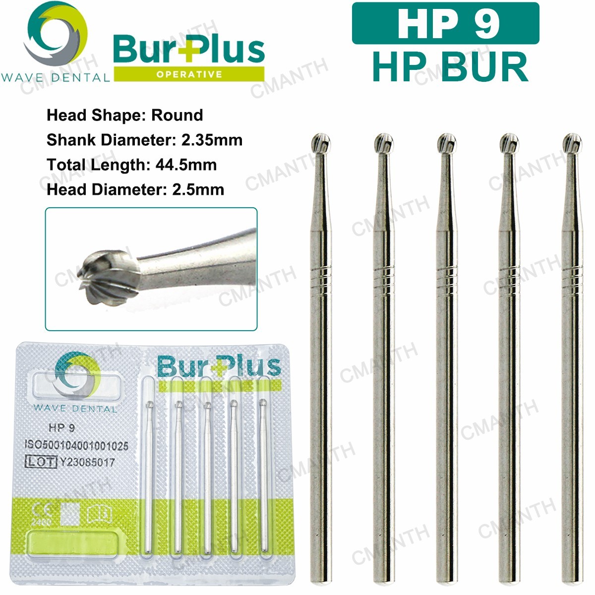 WAVE Dental Carbide Burs HP Surgical Burs Round For Straight Handpiece HP 2 4 8