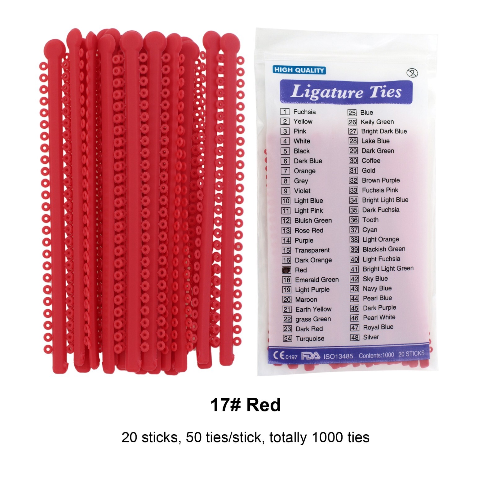 1000pcs Orthodontic Ligature Ties Elastic Ligas Ortodoncia Rubber Bands Brackets