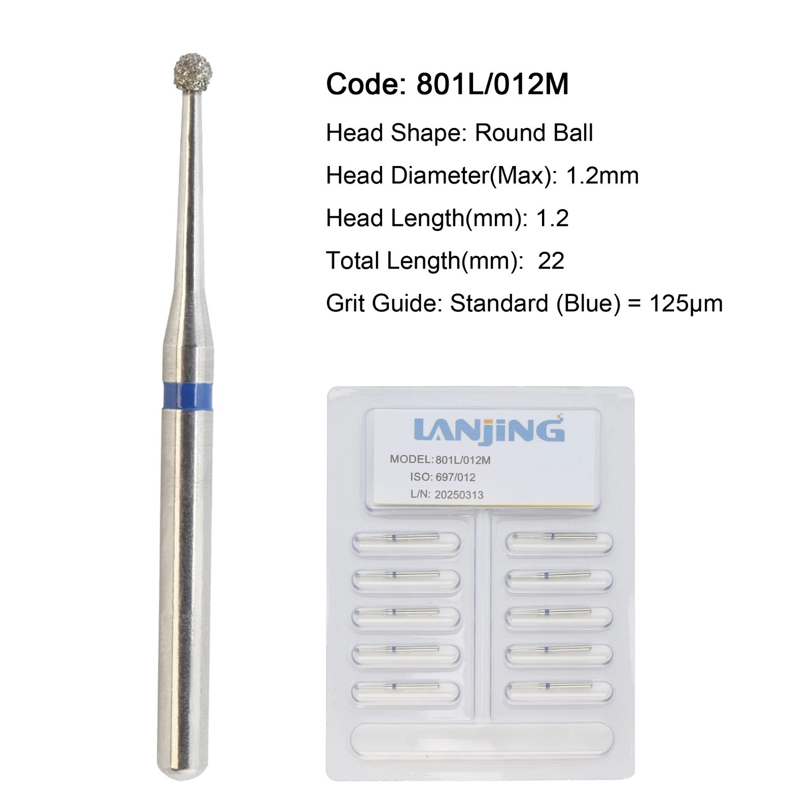 Dental Diamond Burs FG Surgical Long Round Taper High Speed Bur 850 856 Pear 330