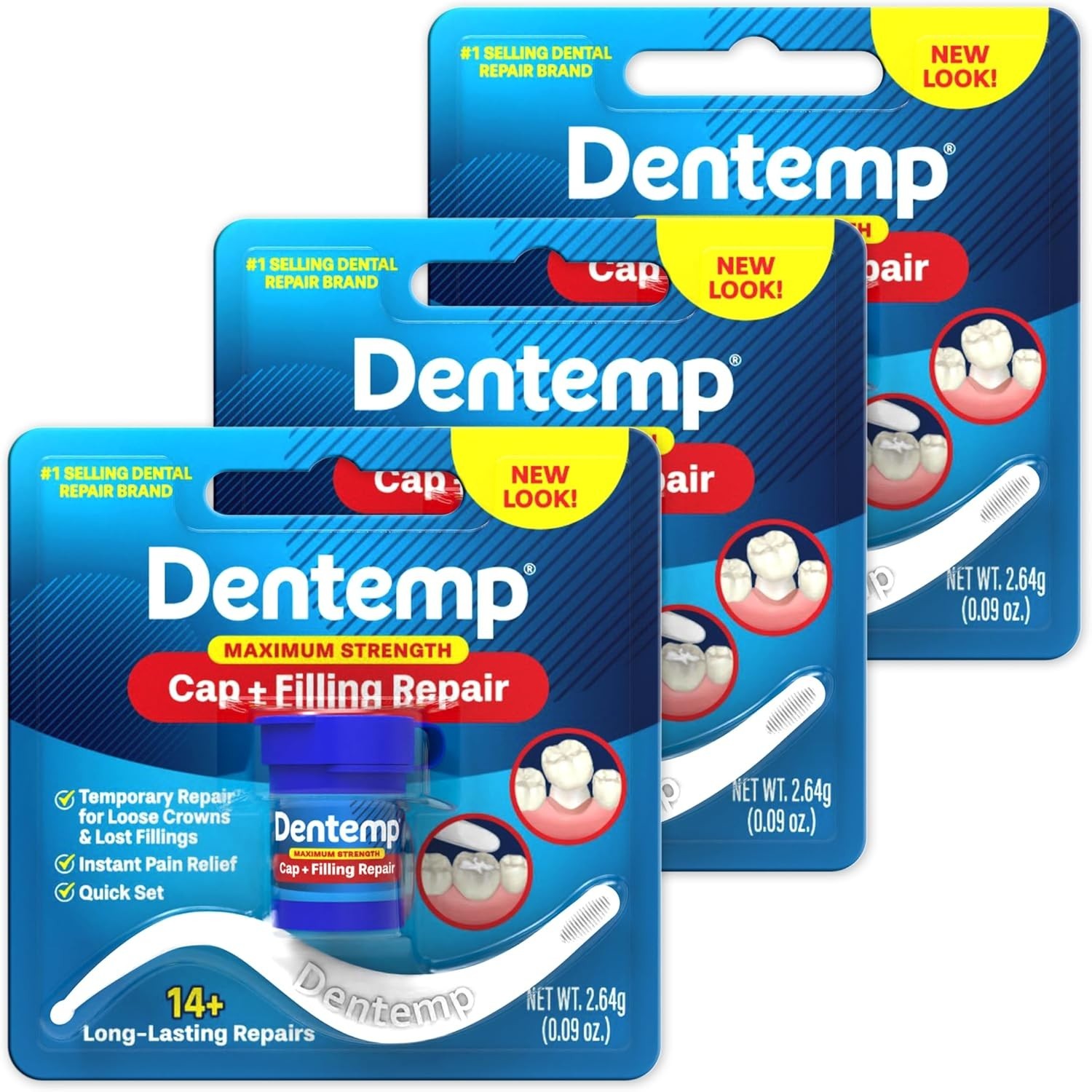 Maximum Strength Tooth Filling Repair Kit – 3 Pack for Instant Dental Relief