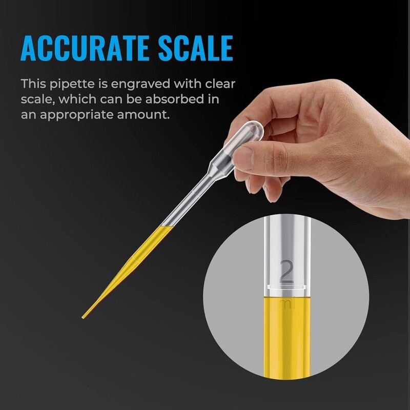 20Pcs 3mL Plastic Transfer Pipettes Calibrated Dropper Experiments DIY Art New