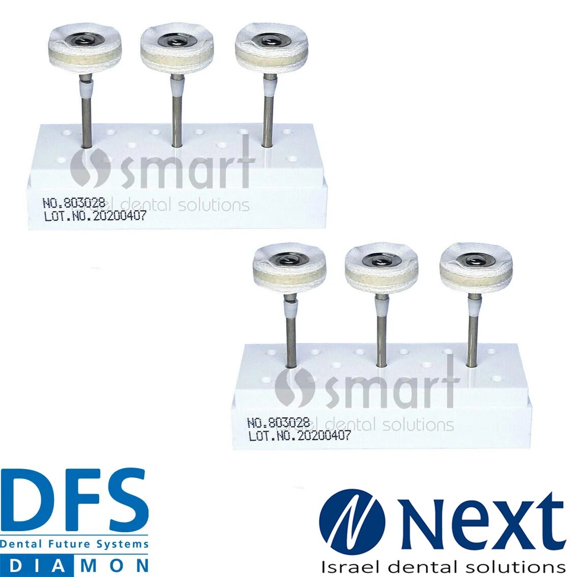 LOTX2 Dental Diamond impregnated Polishers SUPERSHINY 3 pcs DFS DIAMON Germany