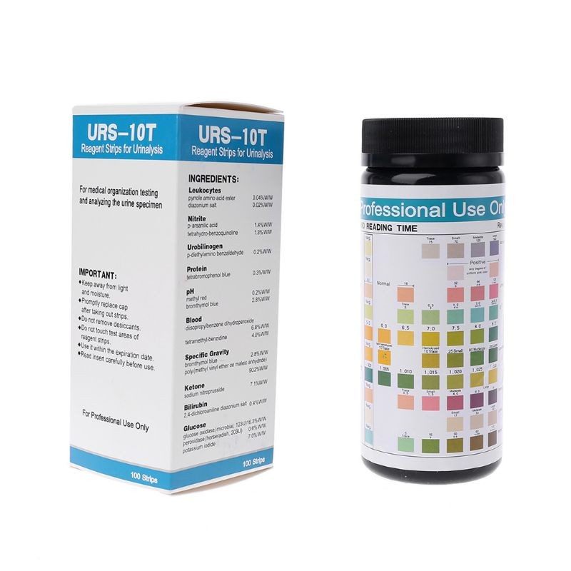 100pcs/Box Precise Urine Dipstick 10 Parameter Urinalysis Reagent Test Strips