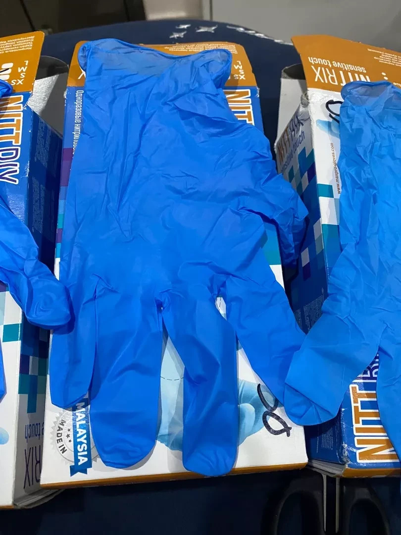 (200PCS) New Quality Nitrile Glove Powder Free / Blue Thick / Size L