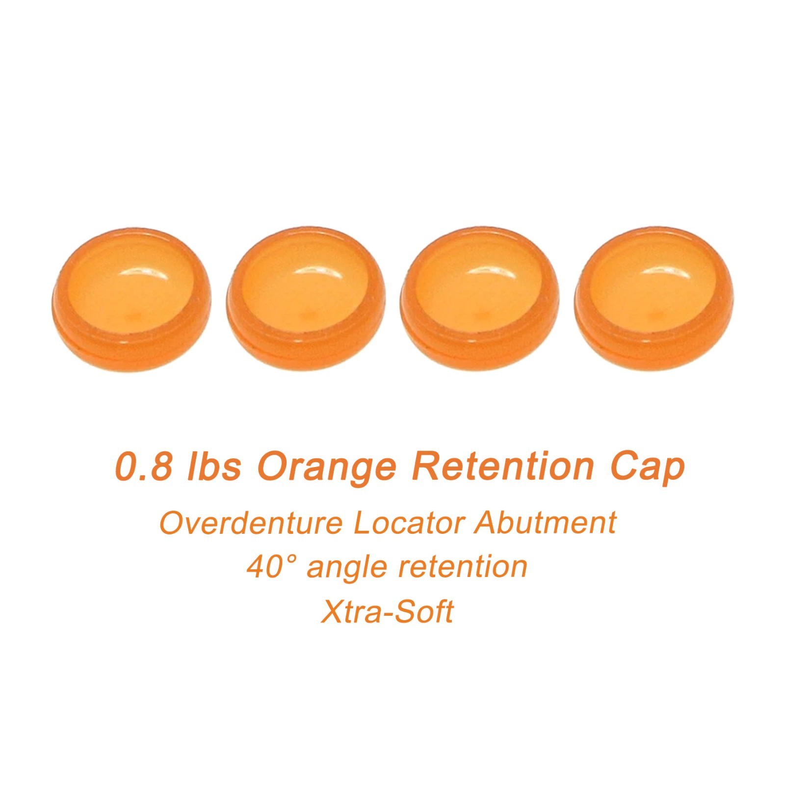 US Color Coded Retention Cap Inserts 0.8/1.2/2.4lbs for Locator Overdenture 4Pcs