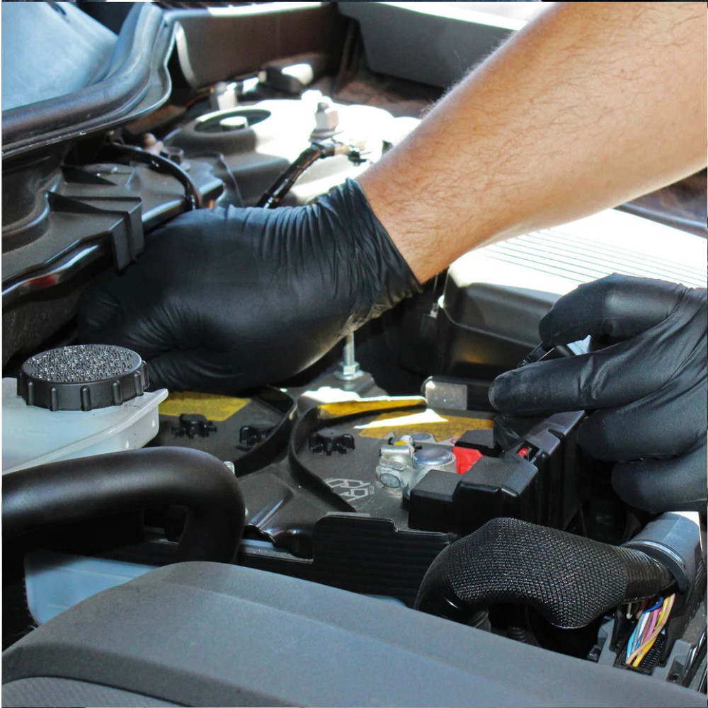 Advance Black Nitrile Exam Gloves IF63 Thick 6 Mil Black Gloves 100 PCS M/L/XL