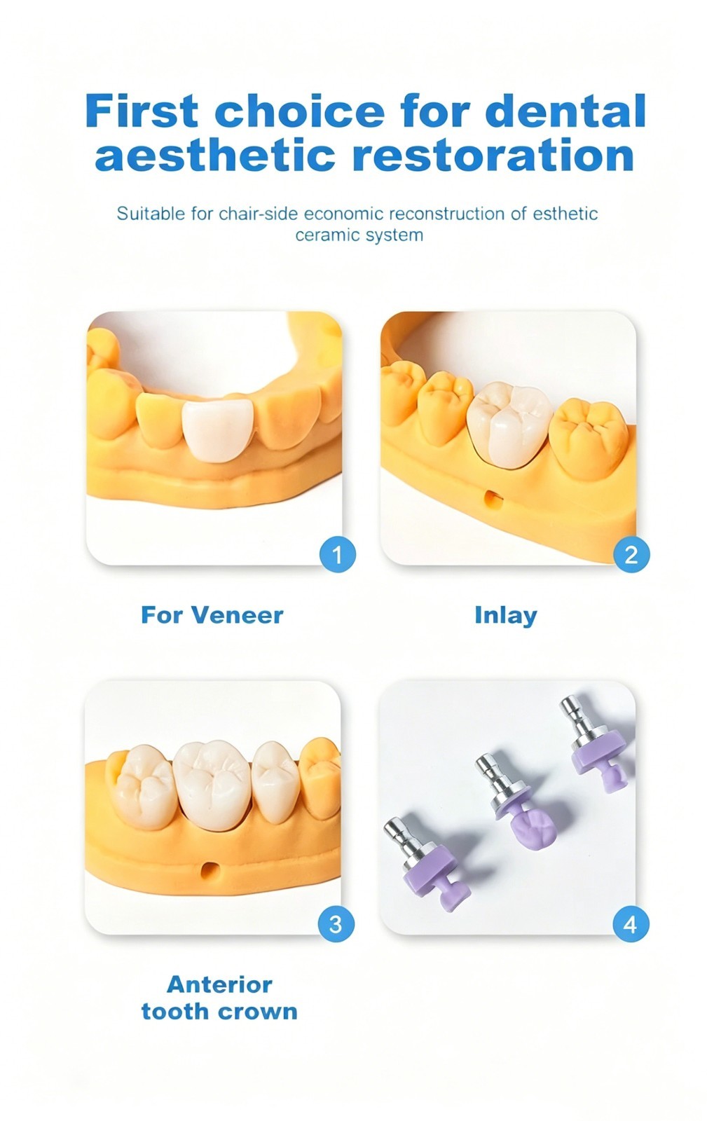 US C14 MT/HT/LT Dental Emax CAD Sirona CEREC Ceramic Lithium Disilicate Blocks