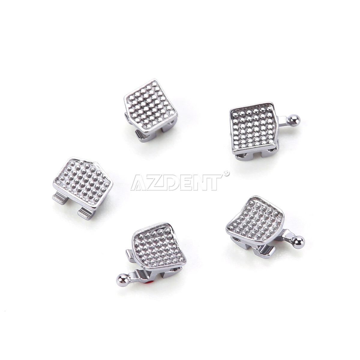 10 Packs AZDENT Dental Orthodontic Brackets Braces Metal Mini Roth.022 Hooks 345