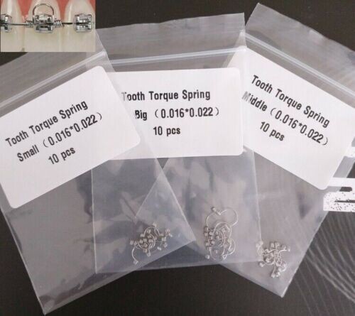 10Pcs/Bag Dental Orthodontic Anterior Teeth Torque Wire Spring Rectangular