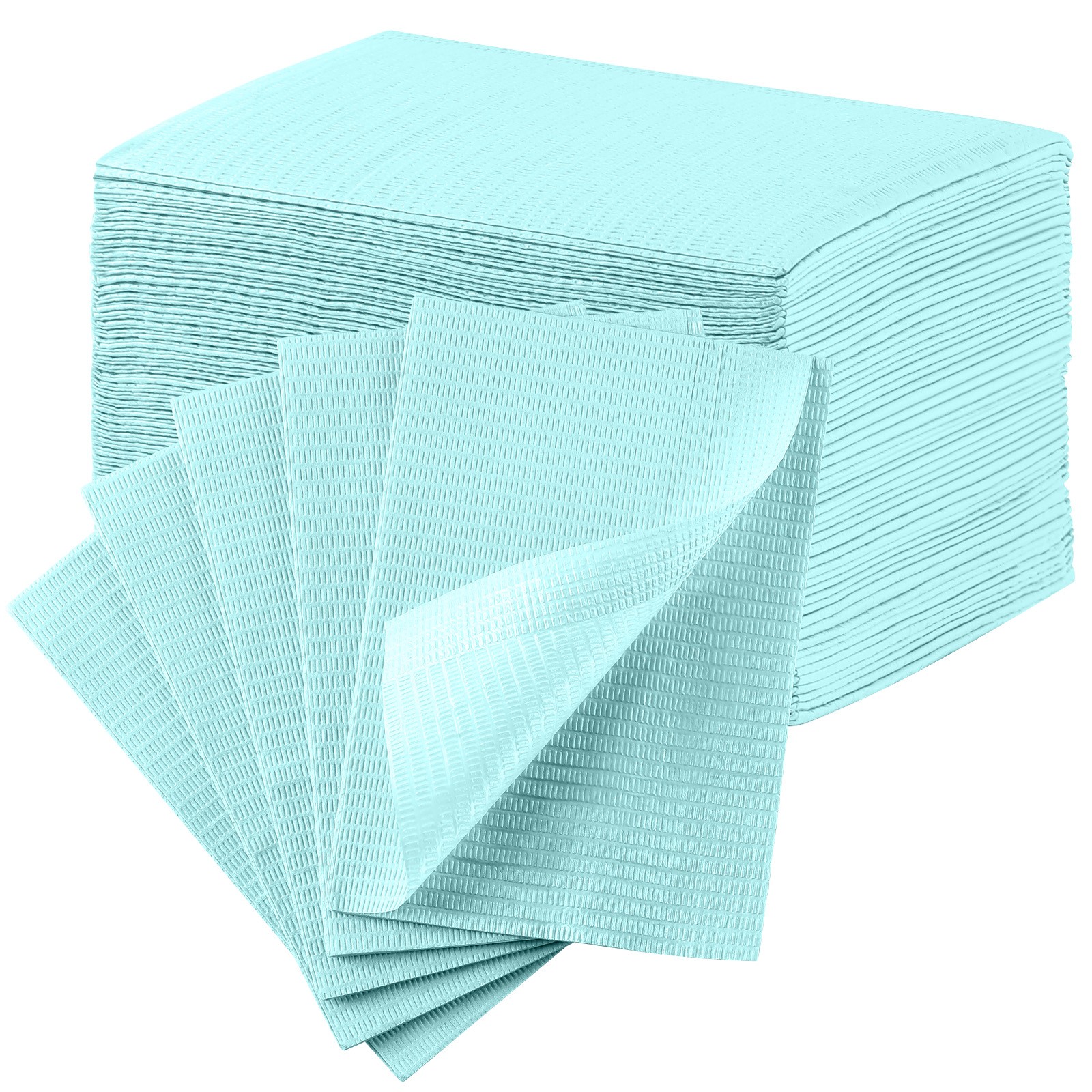 Blue Disposable Dental Bibs 3-Ply Medical Tattoo Towel 13″x18″-Up to 1000pcs