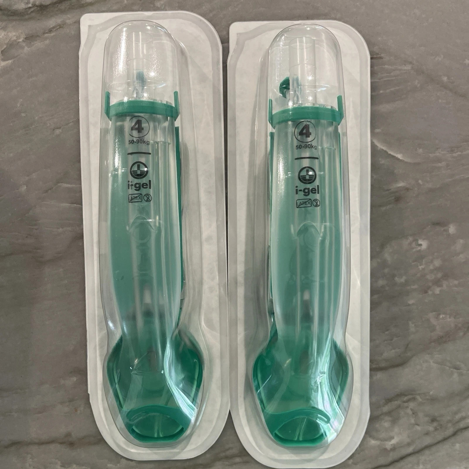 I-Gel Supraglottic Airway Size 4 for Adults 50-90kg. Pack of 2
