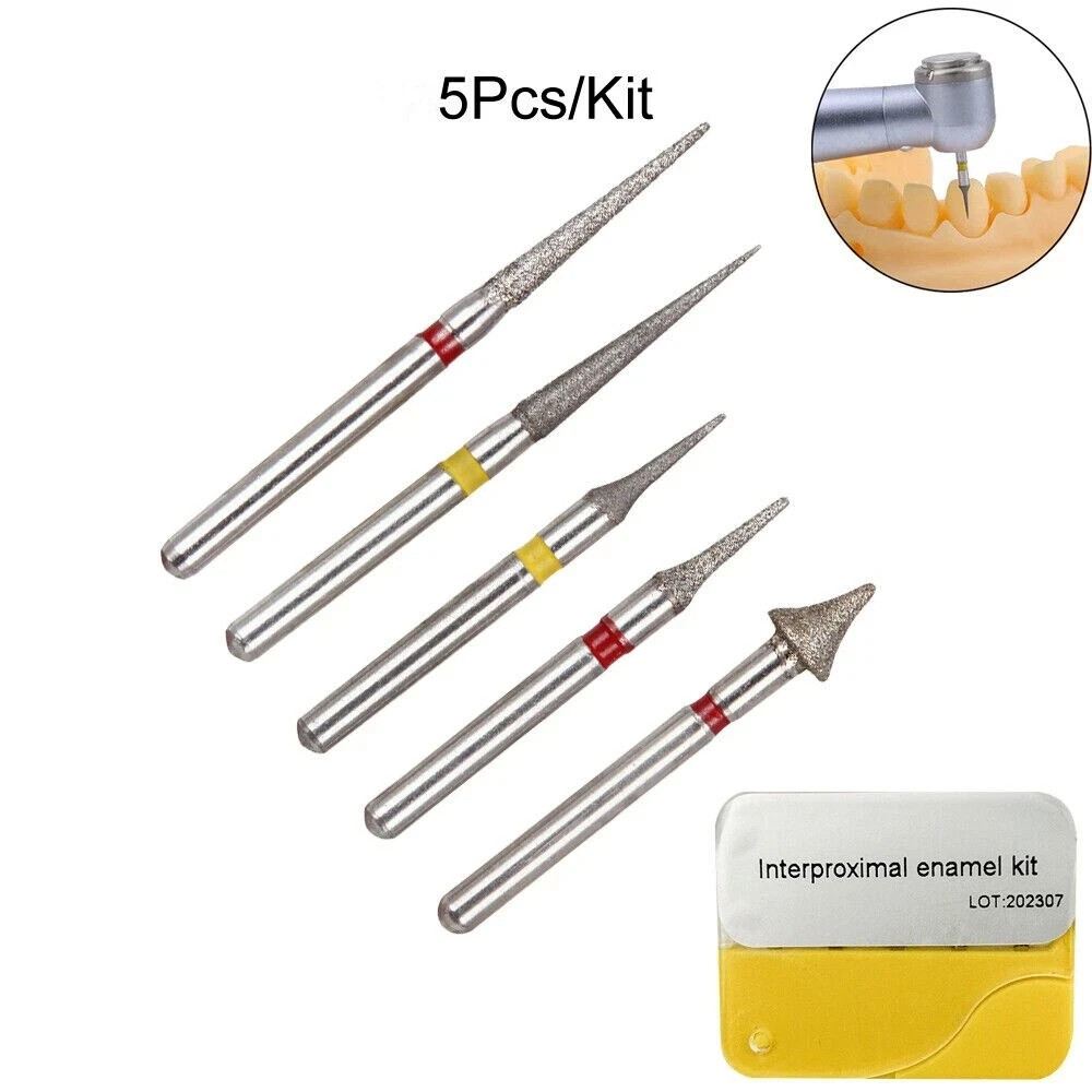 5 Pcs/Box Dental Interproximal Polishing Grinding Reduction FG Diamond Burs Kit