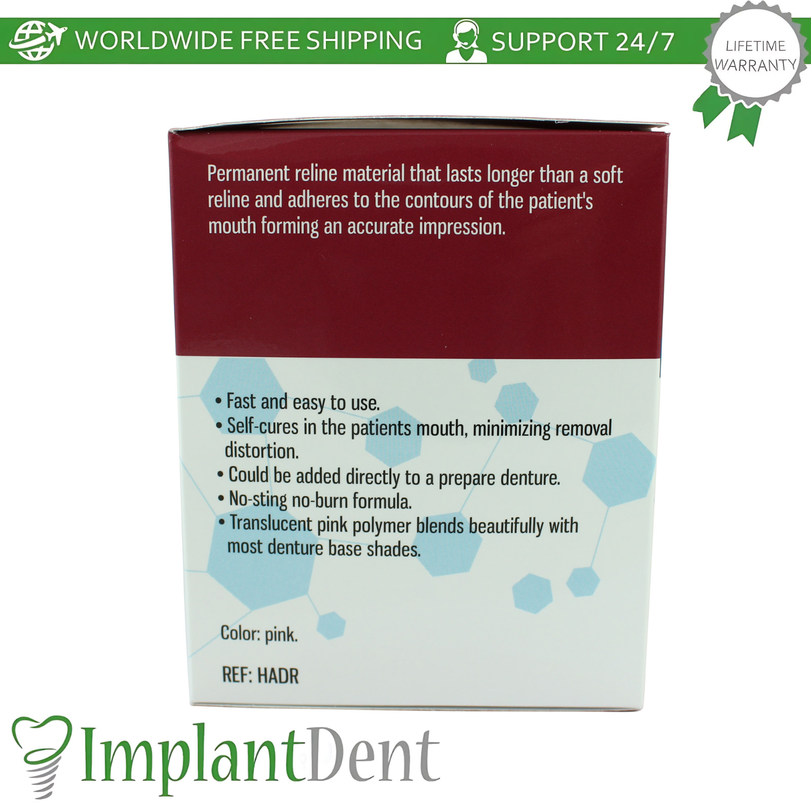 Hard Reline Denture Rebase Repair Material Full Kit Dental Self Cure Acrylic